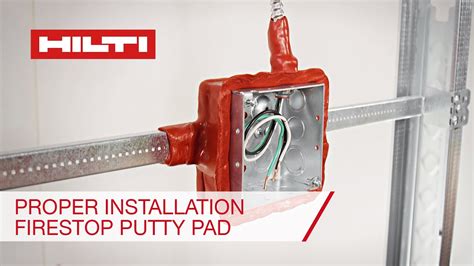 electrical boxes protected in a fire rated wall|hilti fire putty.